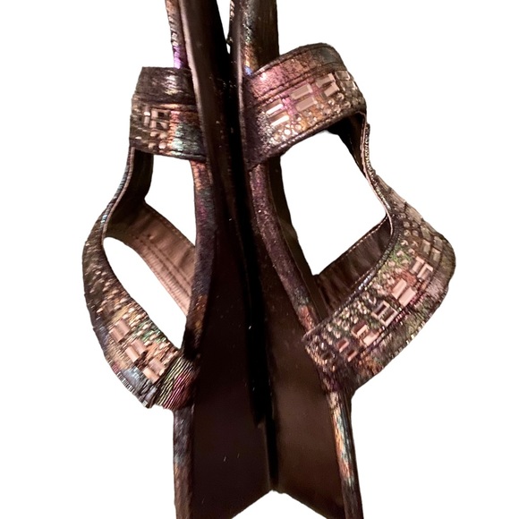 Karen Scott sparkly wedge sandals - Picture 1 of 6